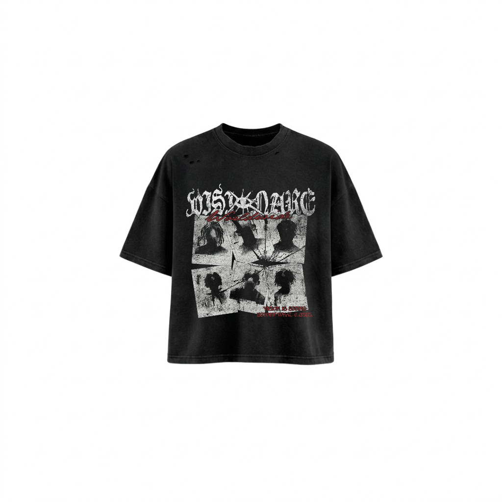 BLACK DISTORTED TEE